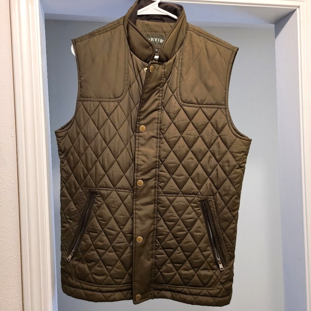 Orvis Olive Quilted Vest
